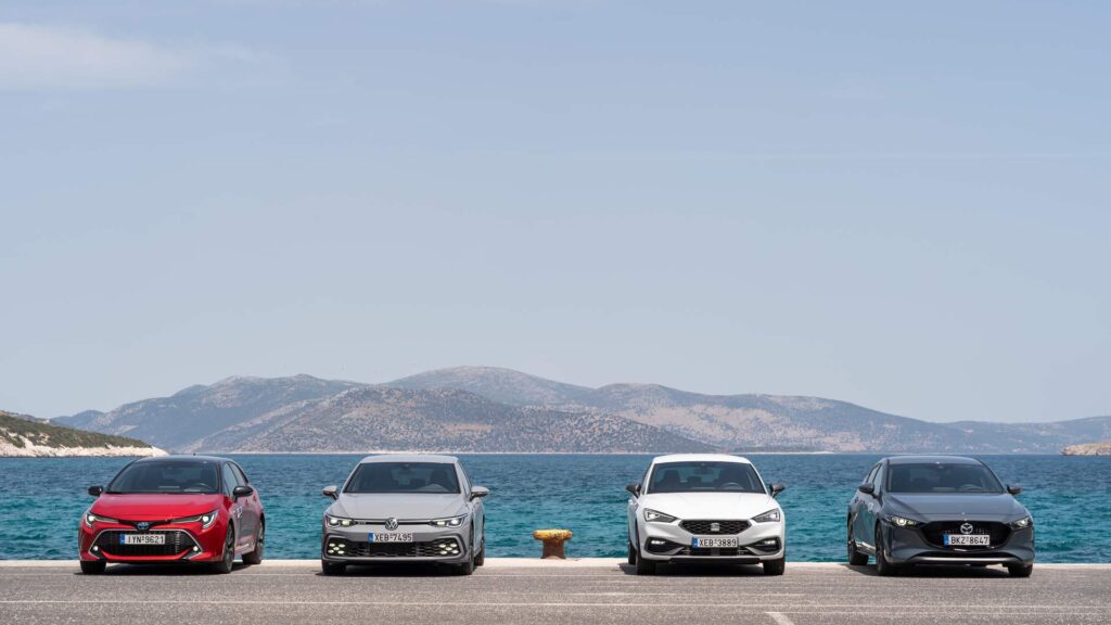 Mazda3-Seat Leon-Toyota Corolla-VW Golf
