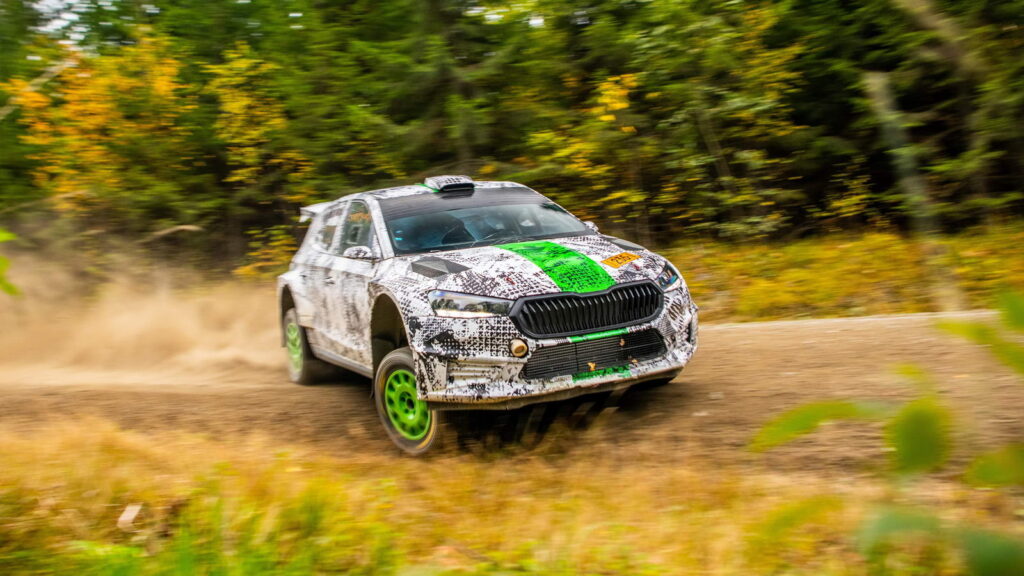 Skoda Fabia Rally2 2022 Testing Finland 01