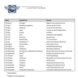 MotoGP Calendar 2023