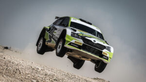 Andreas-Mikkelsen-Qatar-International-Rally-2023 Skoda Fabia Rally2 Evo