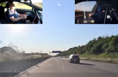 Tesla πιάνει τα 328 χλμ./ωρα στον αυτοκινητόδρομο (video)