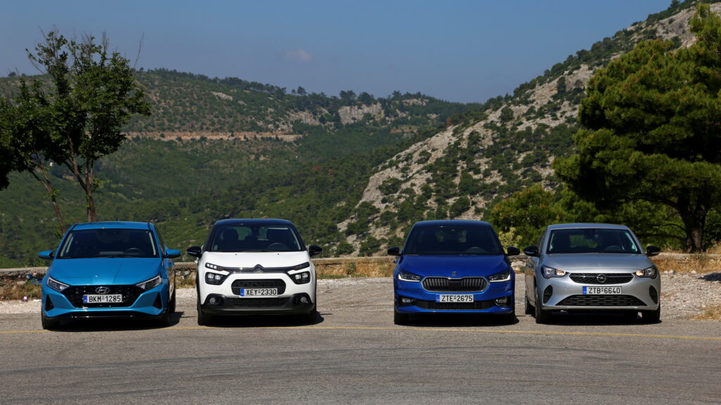 Συγκρίνουμε Citroen C3, Hyundai i20, Opel Corsa, Skoda Fabia